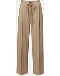 Rohe - Pleated Virgin Wool Wide-Leg Pants - Lyst