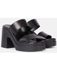 Robert Clergerie - Next 110 Leather Platform Mules - Lyst