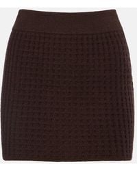 Jardin Des Orangers - Waffle-Knit Wool And Cashmere Miniskirt - Lyst