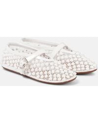 Alaïa - Ballet Flats With Decorative Finish - Lyst