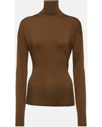 Lemaire - Second Skin Cotton Jersey Turtleneck Top - Lyst