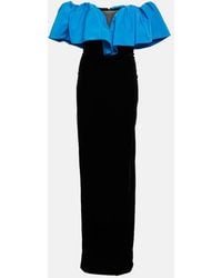 Monique Lhuillier - Ruffle-Trimmed Taffeta Gown - Lyst