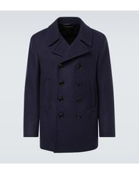 Tom Ford - Wool Felt Peacoat - Lyst