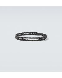 Bottega Veneta - Leather Sterling Bracelet - Lyst
