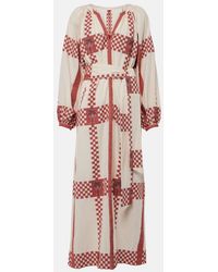 Johanna Ortiz - Printed Cotton Midi Dress - Lyst