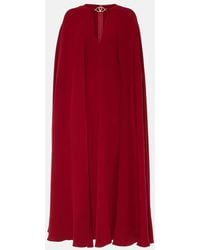 Valentino - Cady Couture Caped Silk Gown - Lyst
