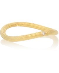 Elhanati String Ring 18kt Gold Ring With Diamond - Metallic