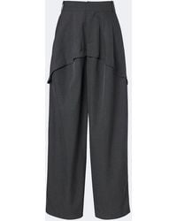 Loewe - Paneled Wool Wide-Leg Pants - Lyst