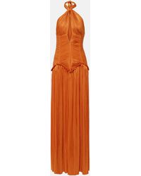 Costarellos - Halterneck Cutout Lurex® Gown - Lyst