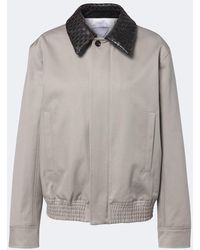 Bottega Veneta - Intrecciato Oversized Cotton Blouson Jacket - Lyst