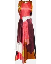 ROKSANDA - Silk Midi Dress - Lyst