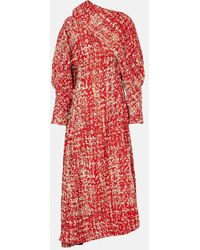 Bottega Veneta Embroidered Jacquard Dress in White | Lyst
