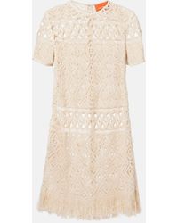 La DoubleJ - Lacey Macrame Cotton Minidress - Lyst