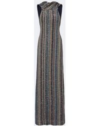 Missoni - Sequined Striped Knitted Lame Maxi Dress - Lyst
