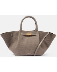 DeMellier London - New York Midi Croc-Effect Leather Tote Bag - Lyst