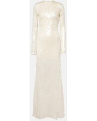 David Koma - Abito Lungo Con Paillettes - Lyst