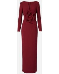 Roland Mouret - Floral-Applique Crepe Gown - Lyst