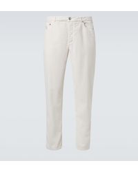 Brunello Cucinelli - Cotton Corduroy Straight Pants - Lyst
