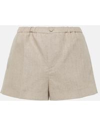 Valentino - Linen Canvas Shorts - Lyst