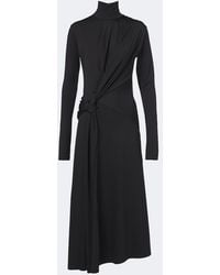 Victoria Beckham - Letice Gathered Turtleneck Jersey Midi Dress - Lyst