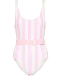 Solid & Striped Anne Marie Belted One Piece - Pink