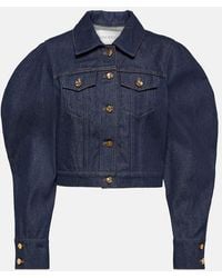 Nina Ricci - Cropped Denim Jacket - Lyst
