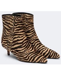 Veronica Beard - Lisa Printed Calf Hair Ankle Boots - Lyst