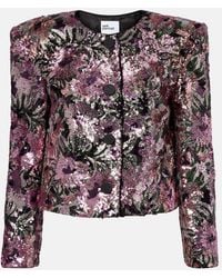 Self-Portrait - Jacke Mit Pailletten - Lyst