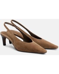 Brunello Cucinelli - Suede Slingback Pumps - Lyst