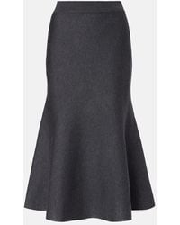Gucci - Wool-Blend Midi Skirt - Lyst