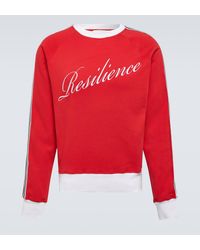 Wales Bonner - Embroidered Cotton Jersey Sweatshirt - Lyst
