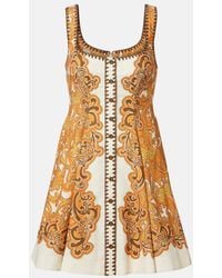 ALÉMAIS - Printed Linen And Cotton Minidress - Lyst
