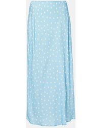 RIXO London - Ardith Polka-Dot Midi Skirt - Lyst