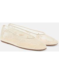 Magda Butrym - Embroidered Mesh Ballet Flats - Lyst
