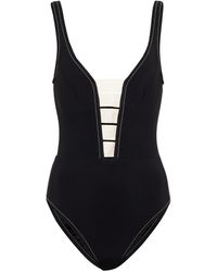 Karla Colletto Cora Strap-detail Swimsuit - Black