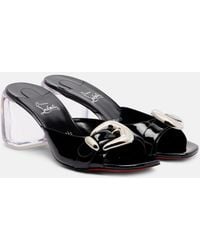 Christian Louboutin - Minny Leather Heeled Mules 70 - Lyst