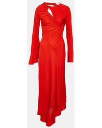 Victoria Beckham - Recorta Detalle Vestido rojo - Lyst