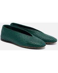 Bottega Veneta - Rosa Intrecciato Leather Ballet Flats - Lyst