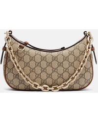 Gucci - Gg Emblem Small Canvas Shoulder Bag - Lyst
