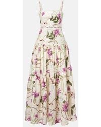 Agua Bendita - Lima Printed Cotton Maxi Dress - Lyst