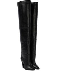 Saint Laurent Jane Over-the-knee Leather Boots | Lyst
