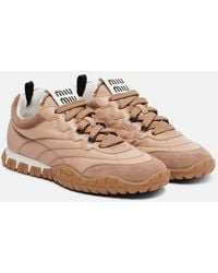 Miu Miu - Sneakers Mit Veloursleder - Lyst