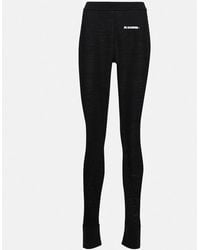 Jil Sander - Leggings Con Logo - Lyst
