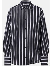 The Attico - Striped Cotton Poplin Shirt - Lyst