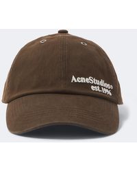 Acne Studios - Logo Embroidered Canvas Baseball Cap - Lyst