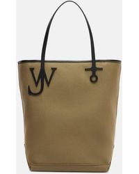 JW Anderson - Anchor Tall Leather-Trimmed Tote Bag - Lyst