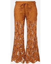 Zimmermann - Coco Scalloped Lace Flared Pants - Lyst