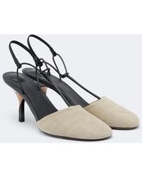 Jacquemus - Pina Leather-Trimmed Suede Slingback Pumps - Lyst