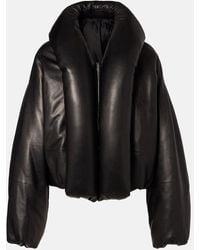 Alaïa - Leather Bomber Jacket - Lyst