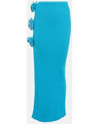 GIUSEPPE DI MORABITO - Embellished Ribbed-Knit Midi Skirt - Lyst